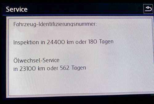 Serviceanzeige
