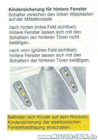 Frage zum LED Tagfahrtlicht u. Elektrischen Fensterheber Hinten schalter ist Tot.