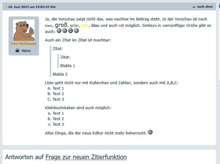 Frage zur neuen Zitierfunktion