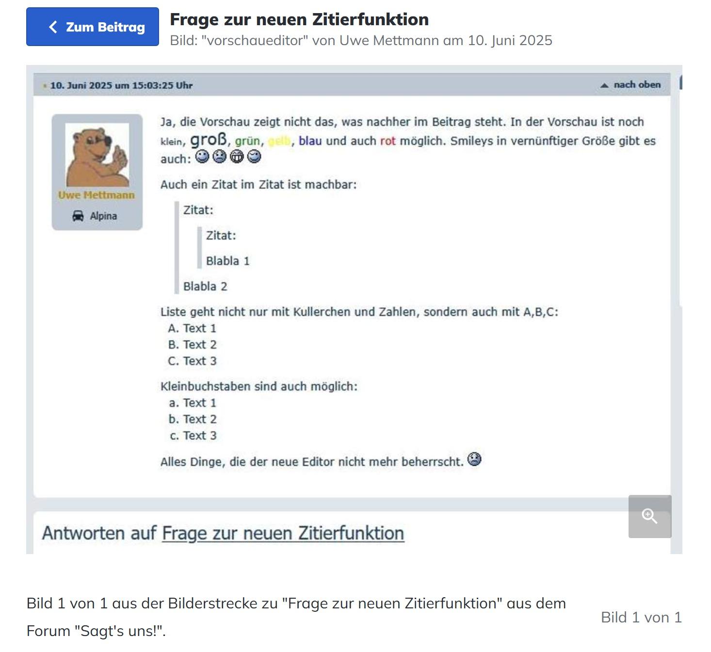 Frage zur neuen Zitierfunktion