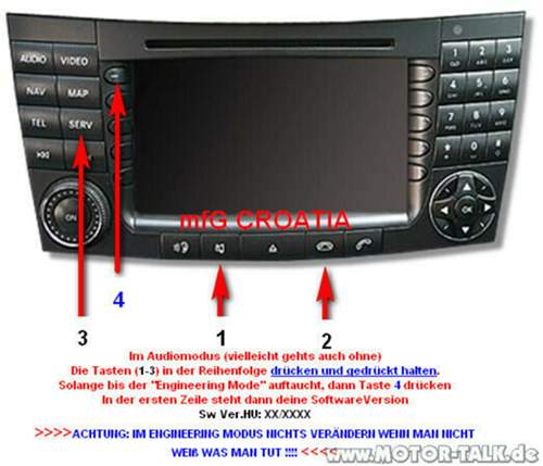 Comand-aps-ntg1-software-stand-auslesen-engineering-mode