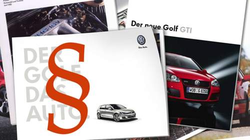 Ein Streit um Prospekte: Die Urheberrechte für alte Golf-Werbung hätten Doppel-WOBber fast das Genick gebrochen.