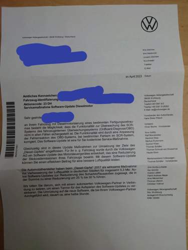 Brief VW Seite 1