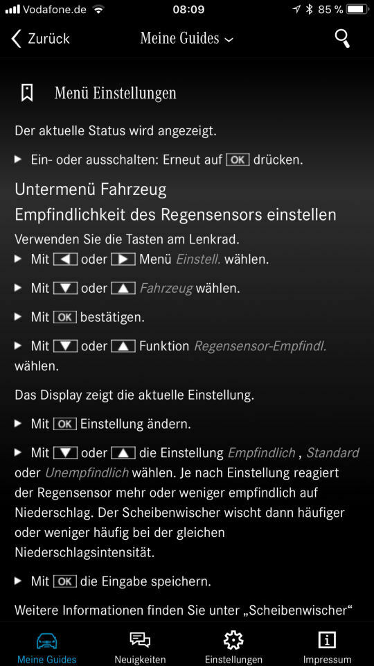 Frequenz Scheibenwischer