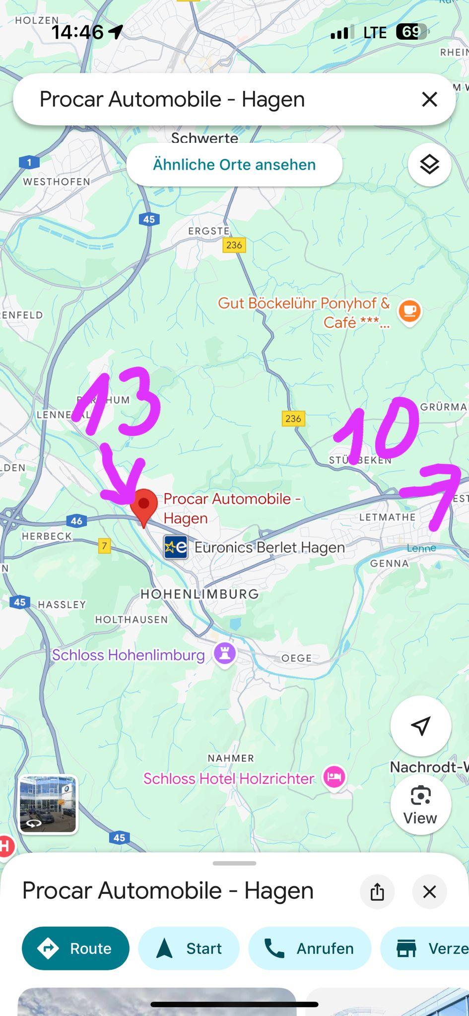 Frontkollisionswarnung eingeschränkt