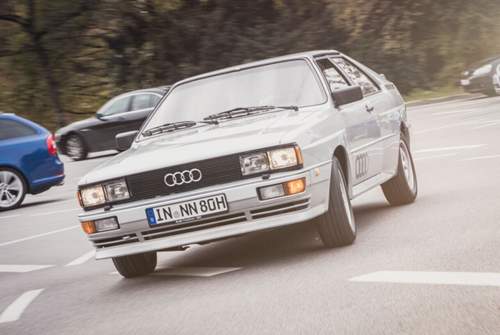 Der fällt auf: Testfahrt im Audi Quattro von 1980