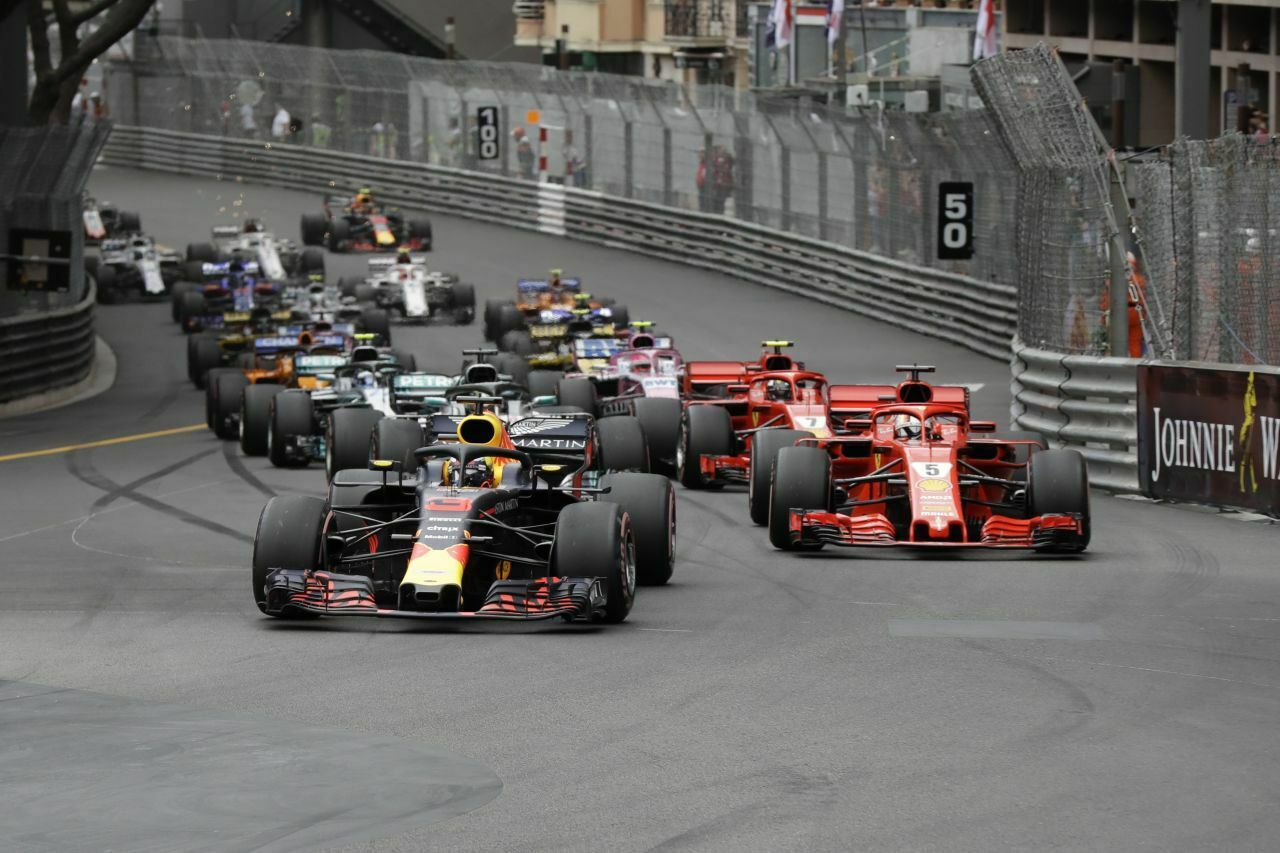 Formel-1-Lauf in Monte Carlo: Ricciardo vor Vettel und Hamilton, daran änderte sich im Vergleich zum Qualifying nichts