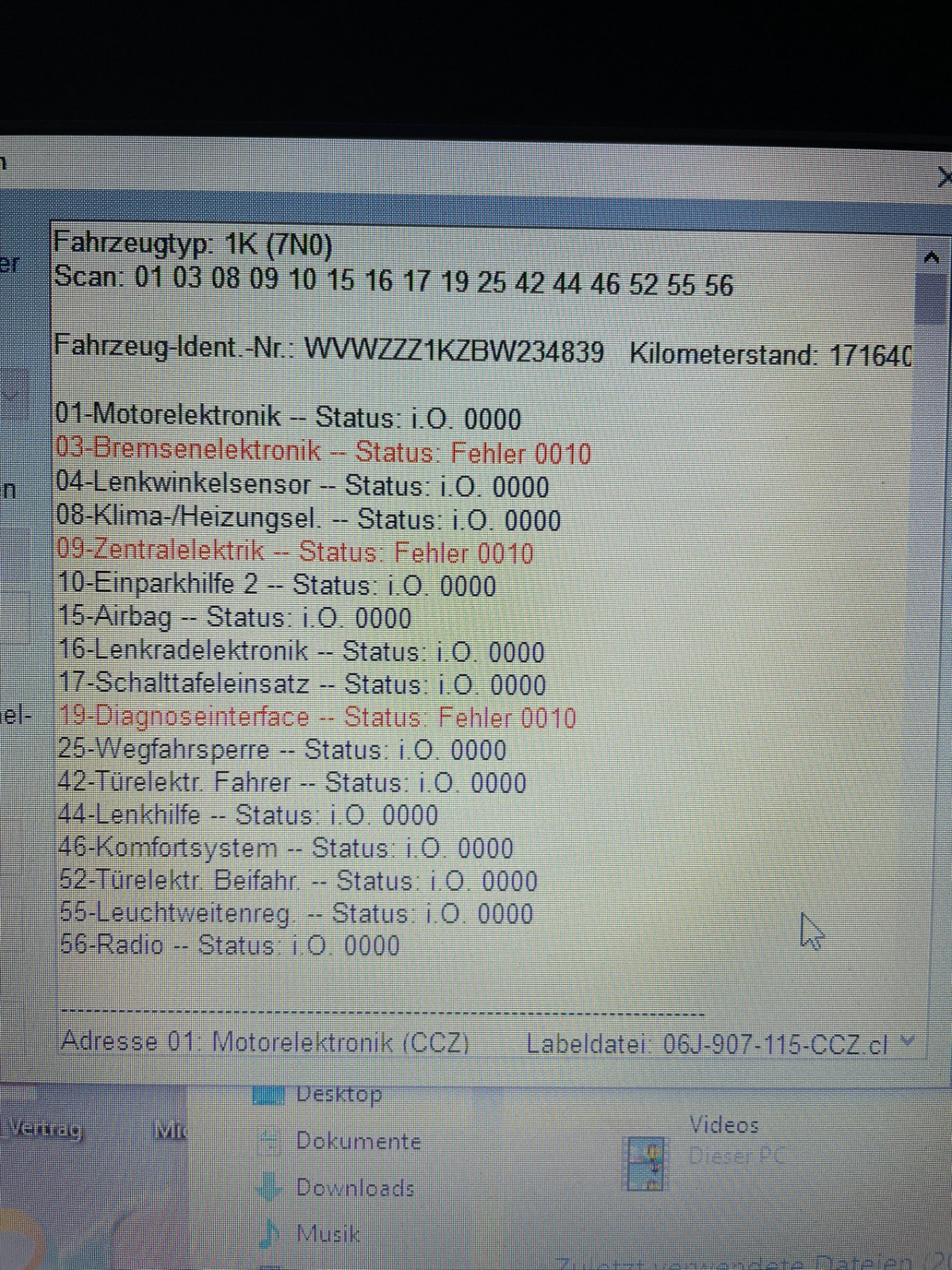 Funktionseinschränkung durch Unterspülung