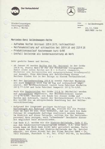 Einstellung Kastenwagen kurz