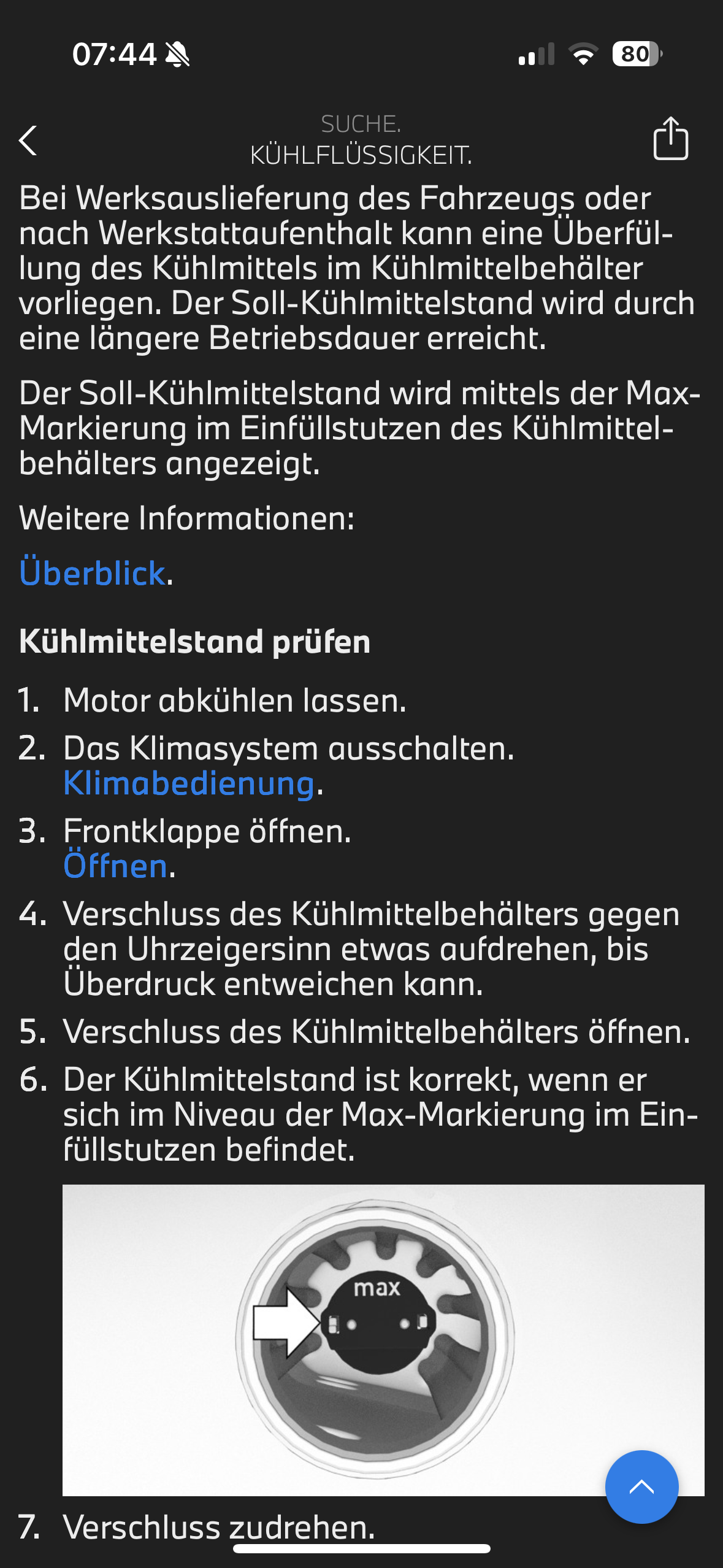 G20 Kühlwasser zu gering Meldung