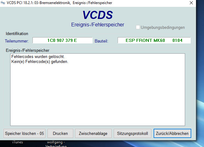 G200 Sensor nach Tausch nicht anlernbar mit VCDS