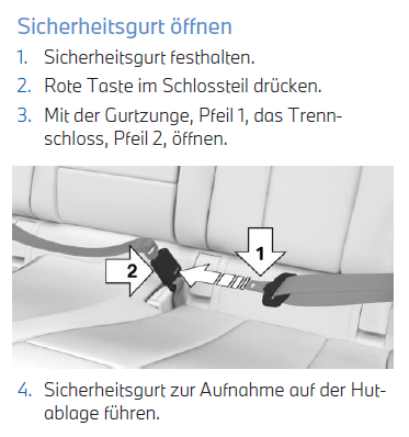 M3 Gurtschloss hinten lösen