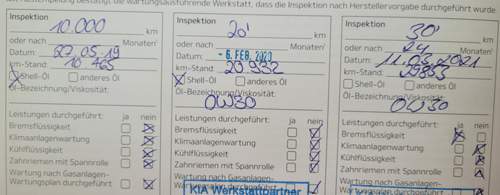 Serviceheft Wartung