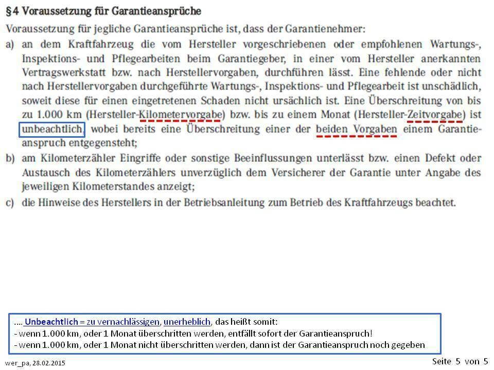 Garantieabwicklung: Unterschiede zwischen "Neuwagen" und "Junge Sterne" Gebrauchtwagen