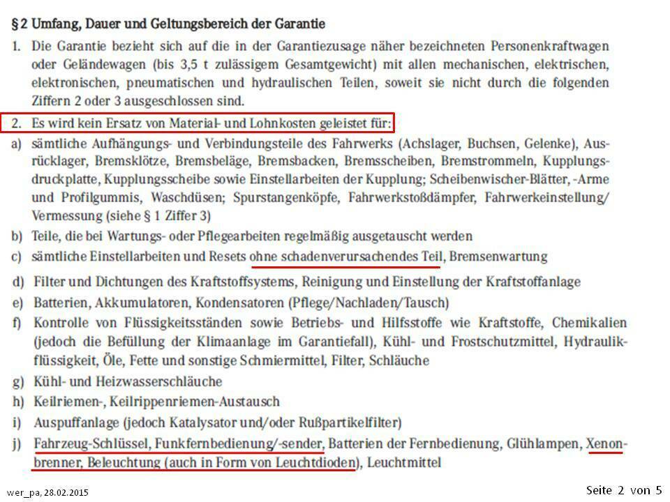 Garantieabwicklung: Unterschiede zwischen "Neuwagen" und "Junge Sterne" Gebrauchtwagen