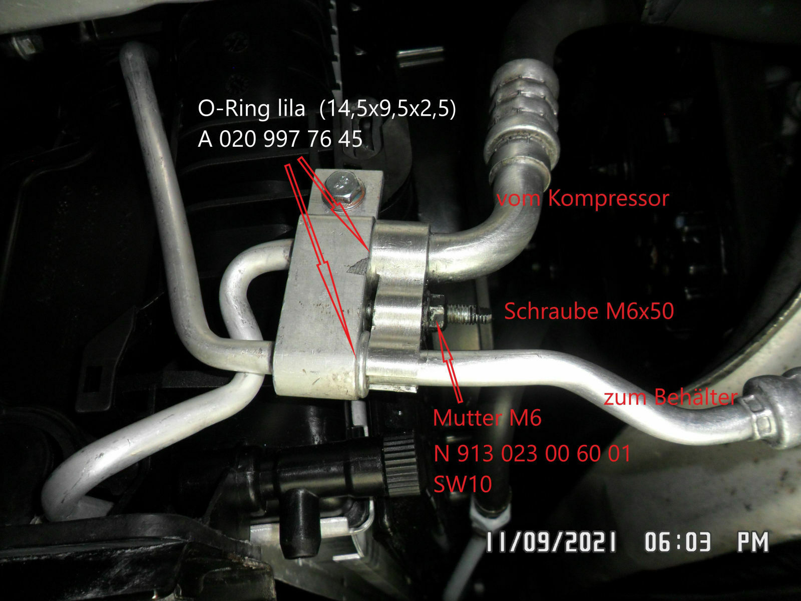 Gebläse, Kühler, A/C-Kondensator und A/C-Behälter ausbauen