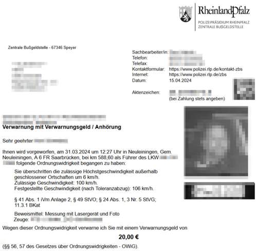 LKW-Scherz
