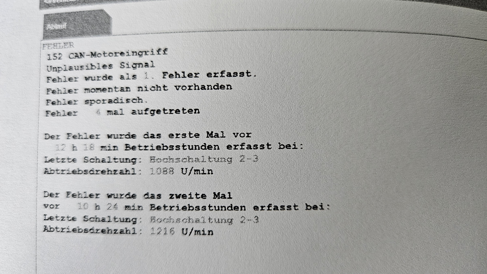 Gelbe Automatikgetribe-Warnleuchte
