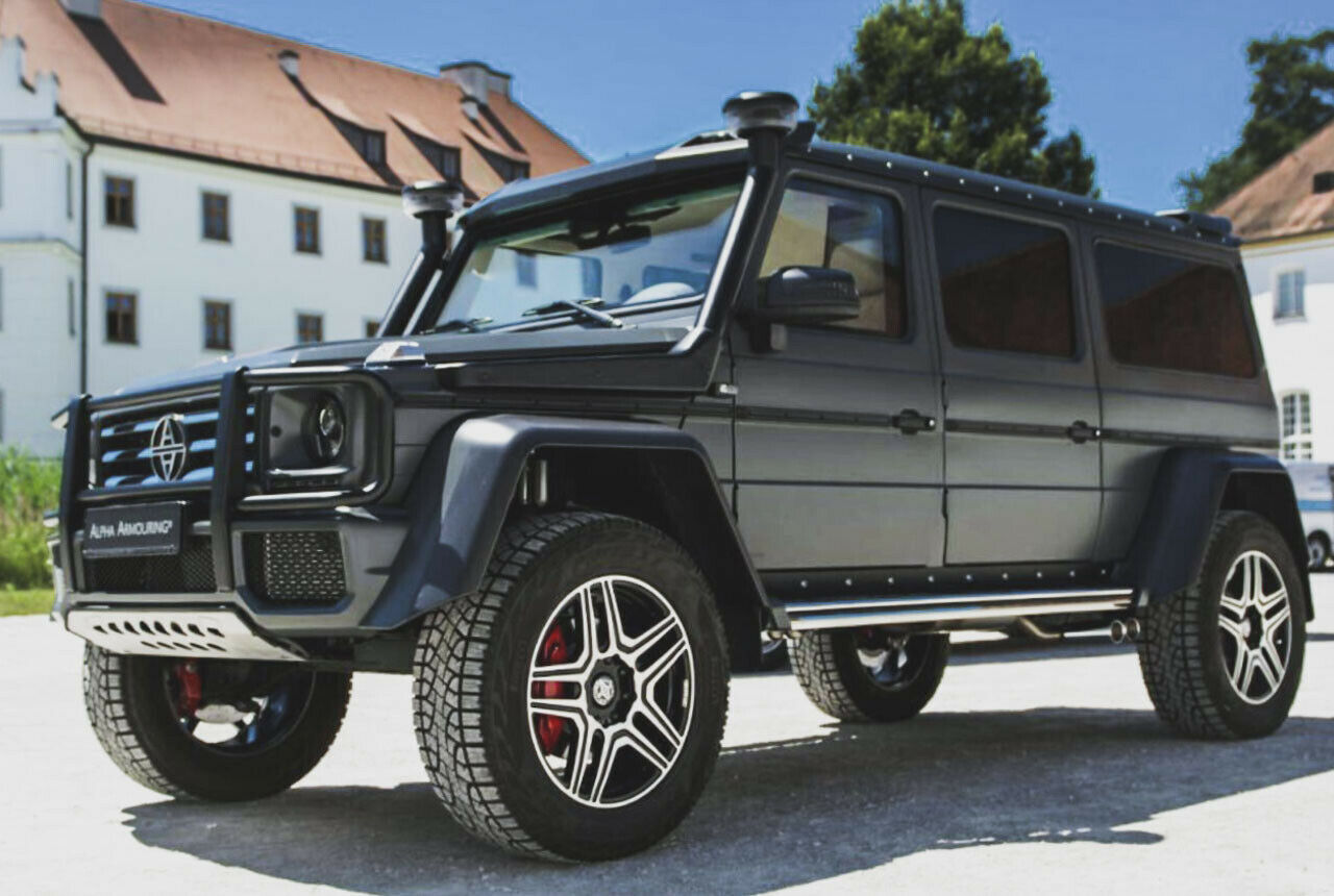 G-Klasse von Alpha Armouring: Die ohnehin schon imposante Mercedes G-Klasse 4x4hoch2 wird zum rollenden Hochsicherheitstrakt