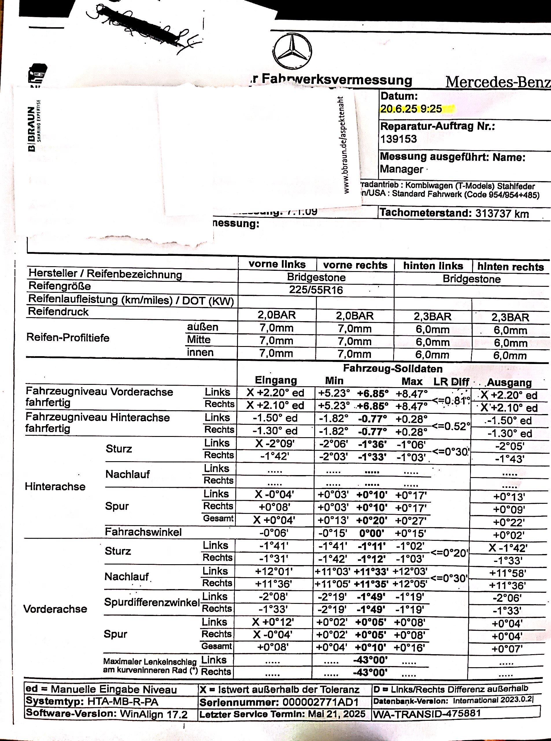 Geradeauslauf nicht einstellbar, Frage: Lenkgetriebe oder Achsproblem (oder andere Idee..?)