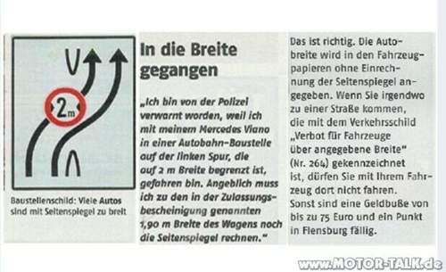 Baustellenbreite