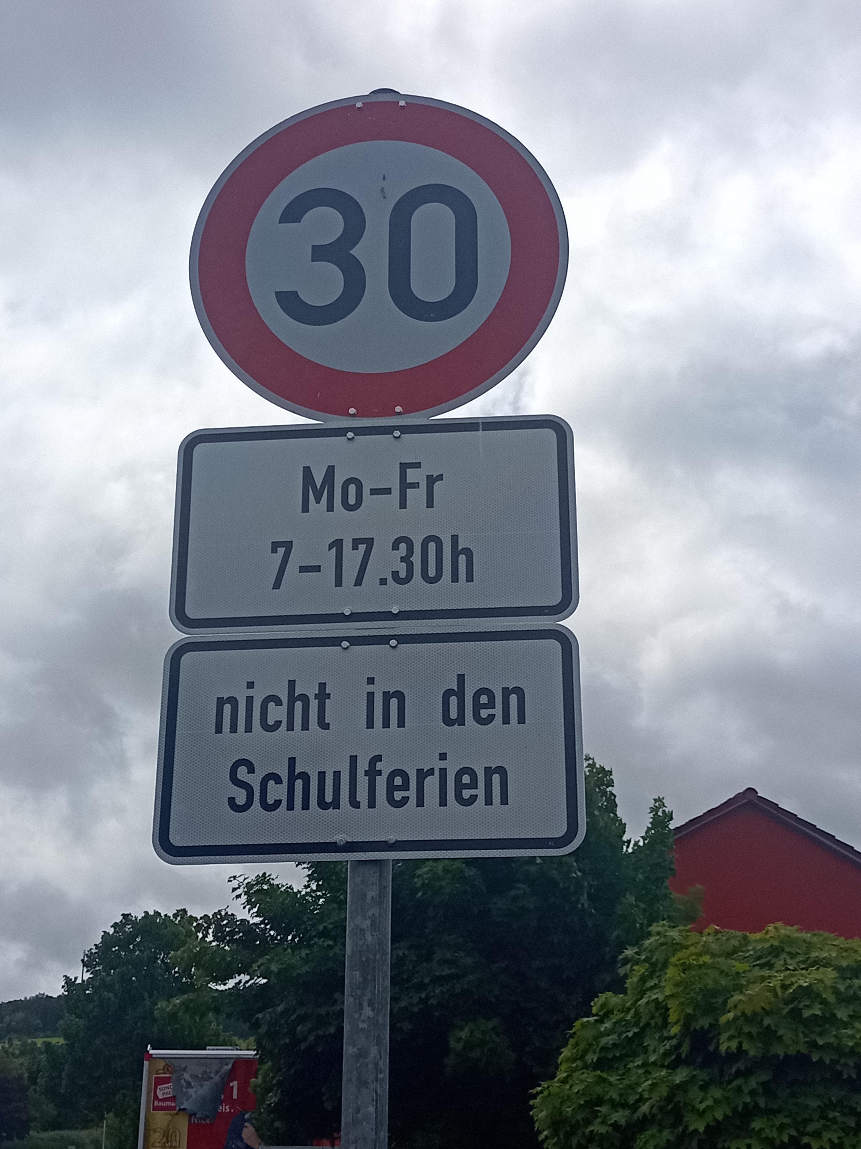Geschwindigkeitsbeschränkung wann aufgehoben?