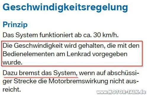 Geschwindigkeitsregelung
