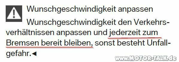 Geschwindigkeitsregelung m. Bremsfunktion (Bremslicht)