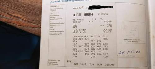 Fahrzeugdaten