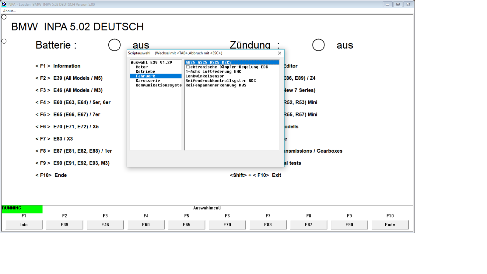 Getriebenotprogramm - Hilfe bei Diagnose