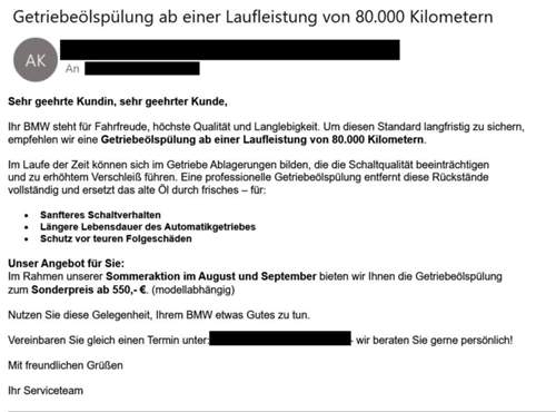 Getriebeölspülung