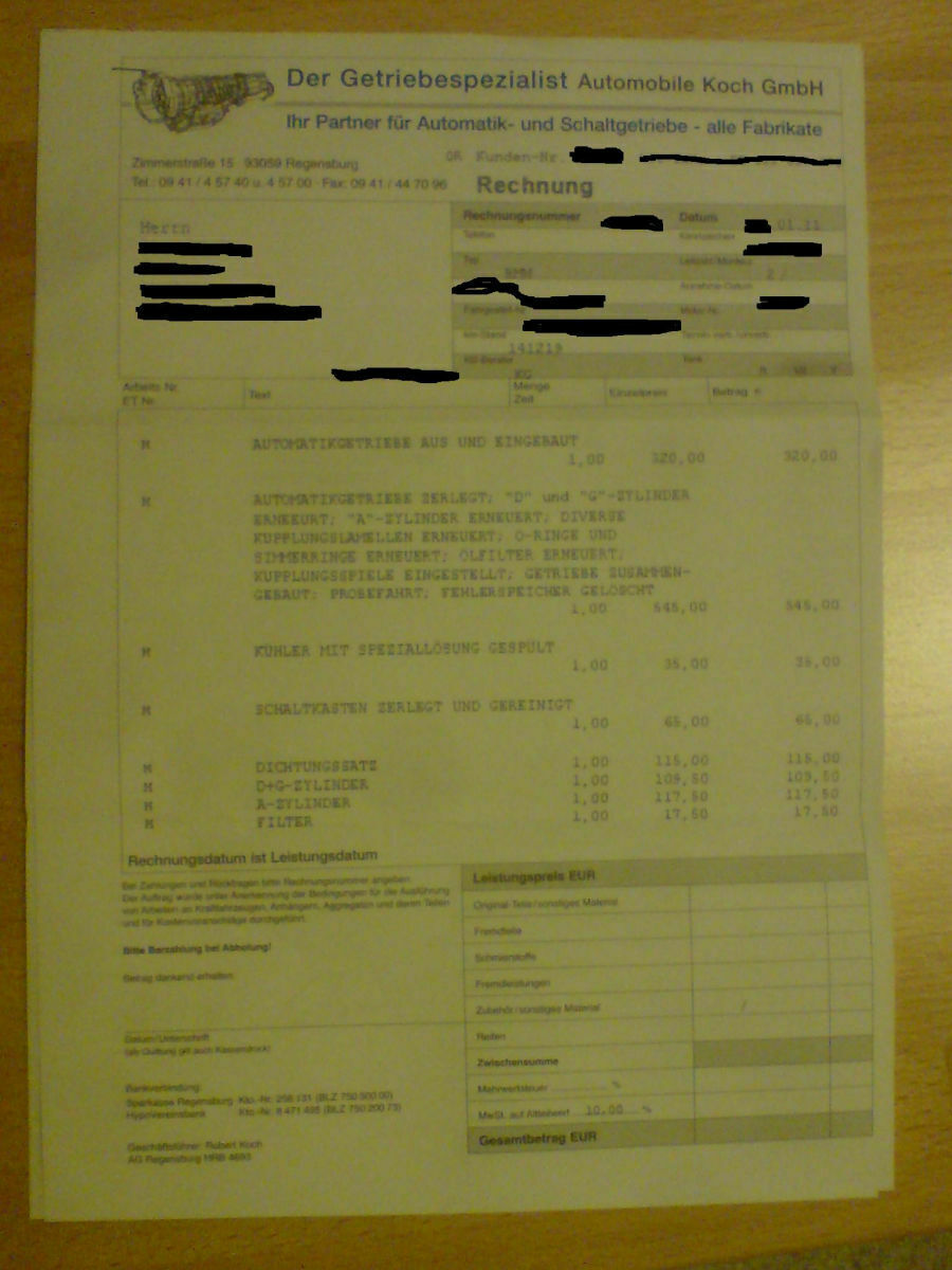 Getriebeschaden, was nun?