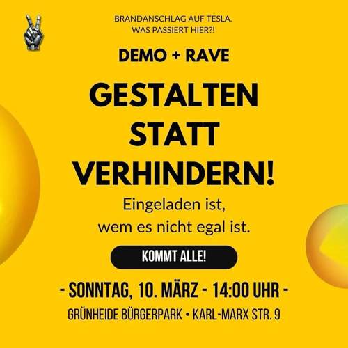 Pro-Tesla Demo Grünheide