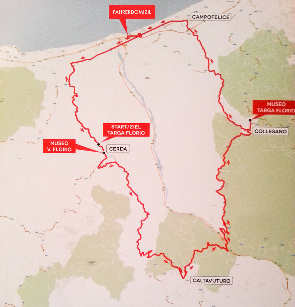 Die Targa besteht aus 72 km und 900 Kurven