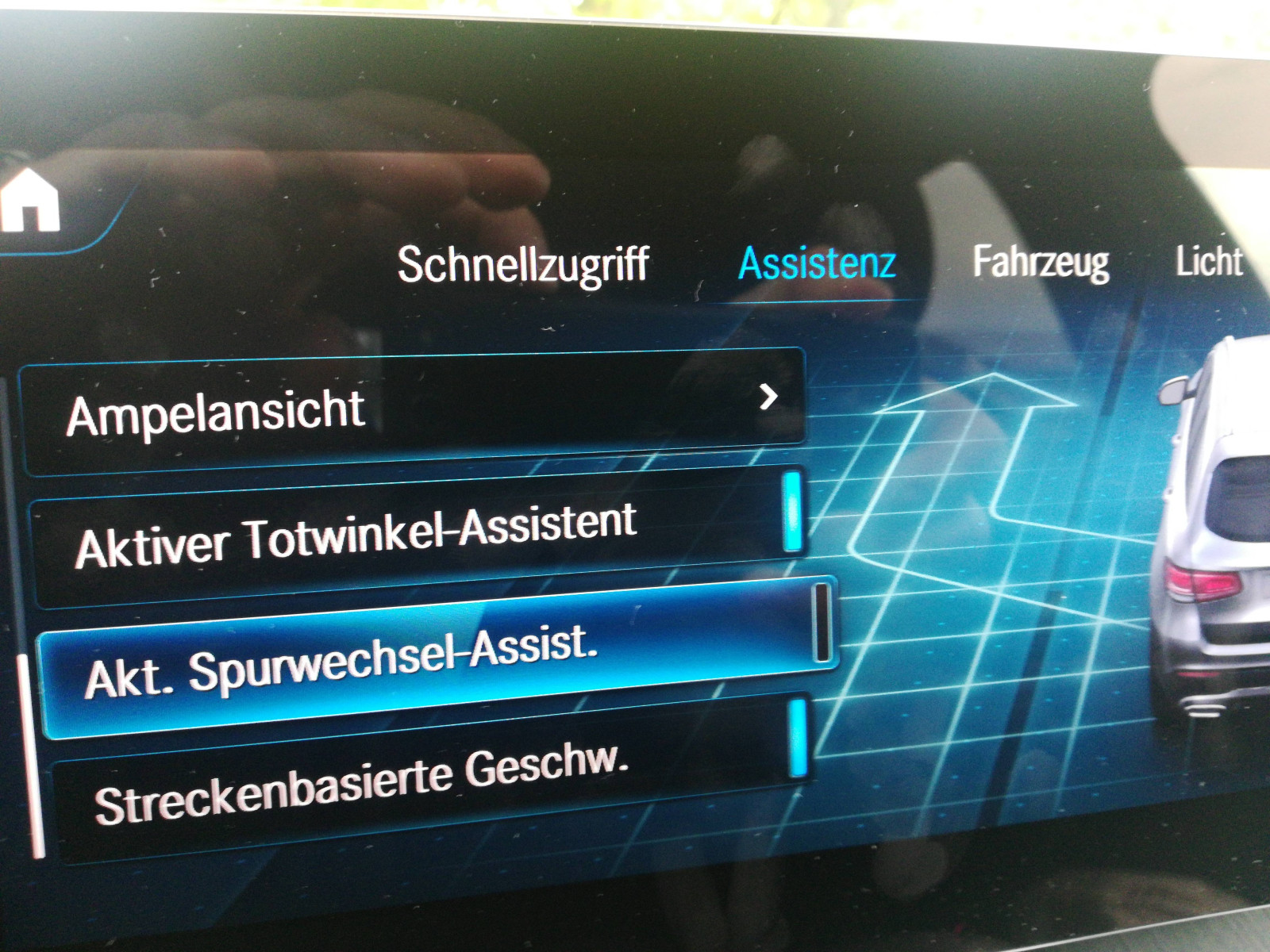 GLC automatischer Spurwechsel funktioniert nicht