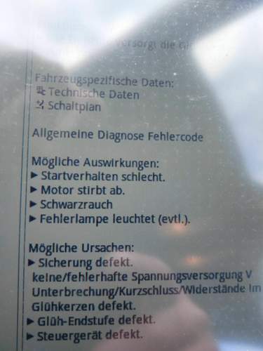 Nach dem Einbau wieder ausgelesen
