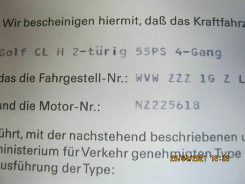 Typenschein