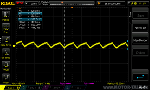 Signal vom Kurbelwellensensor