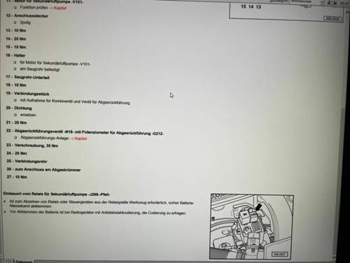 Einzellteile Sekundärluft-System