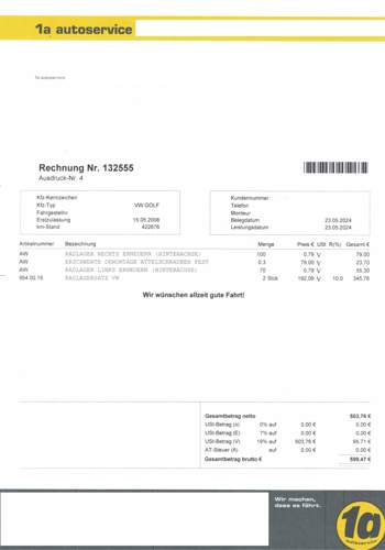 Radlager hinten Mai 2024