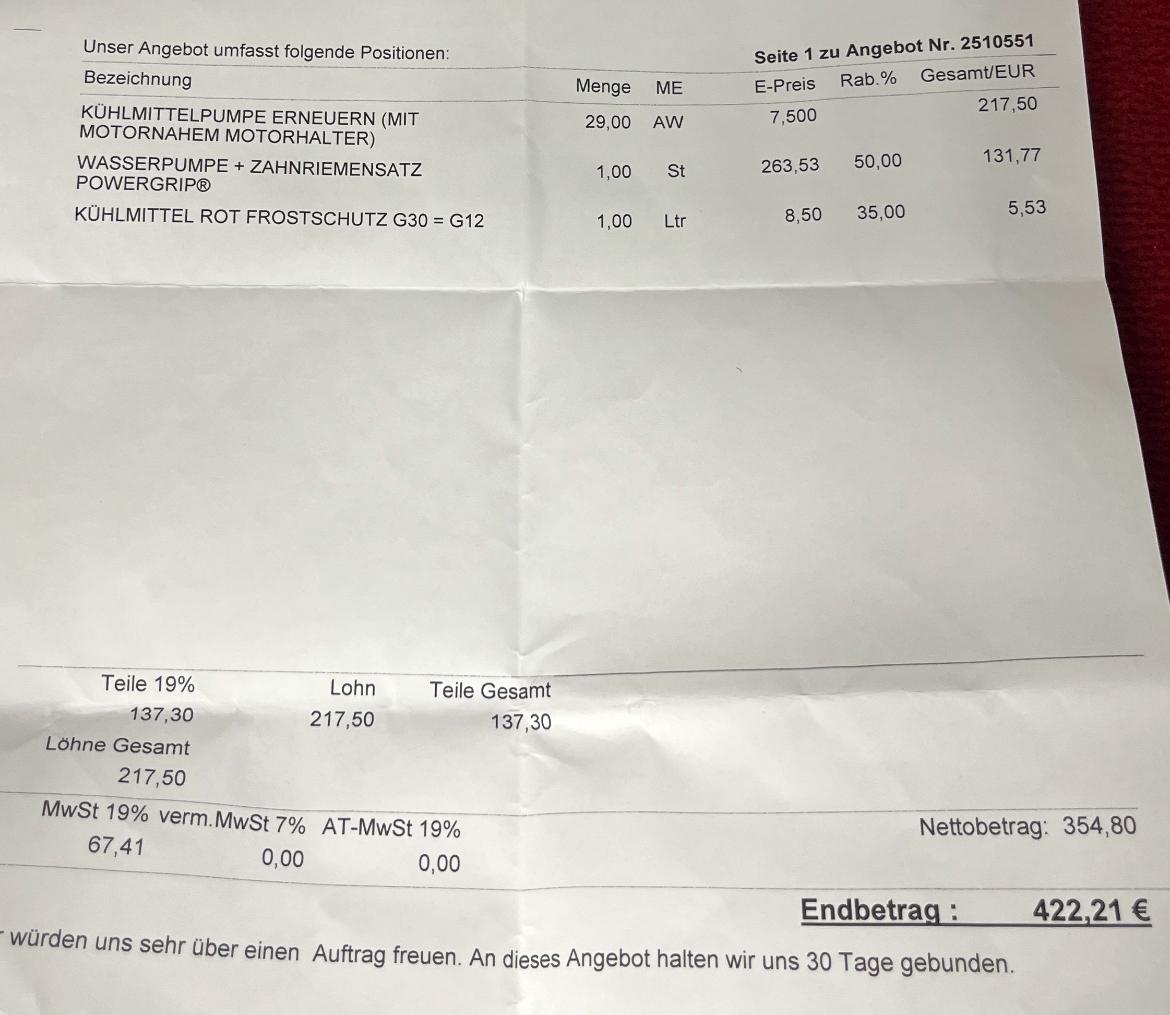 Zahnriemen Golf 5 1.9 TDI