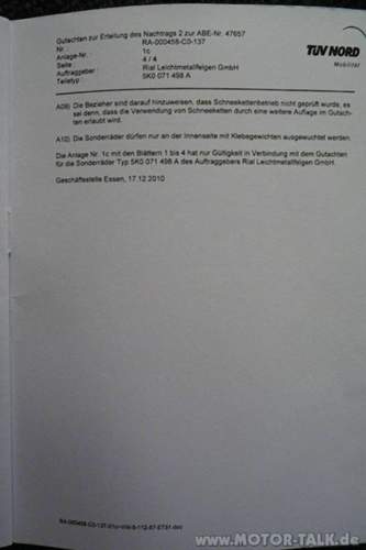 Auflagen/Hinweise Teil2