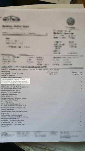 Rechnung inkl. Anschlussgarantie Seite 1