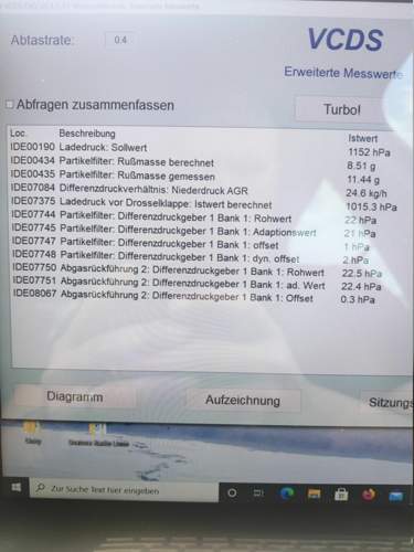 VCDS Messung im Stand
