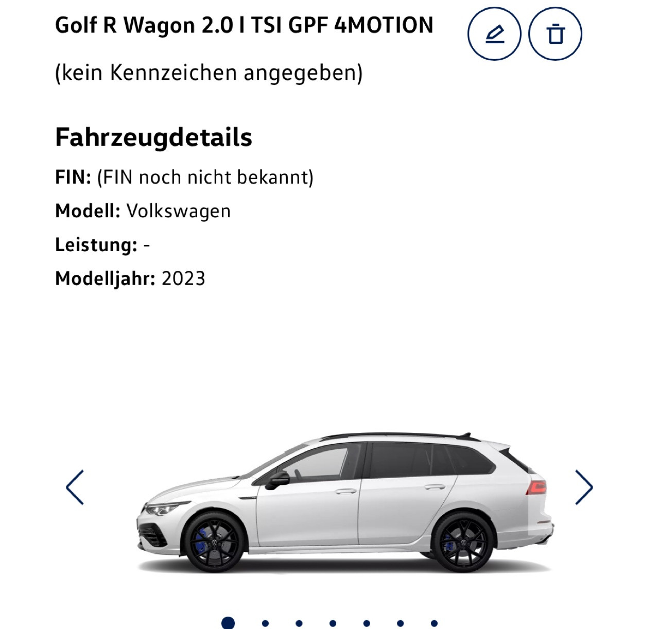 Golf 8 GTx - Bestelldaten - Status der Lieferung (API) - Änderung der Bestellung