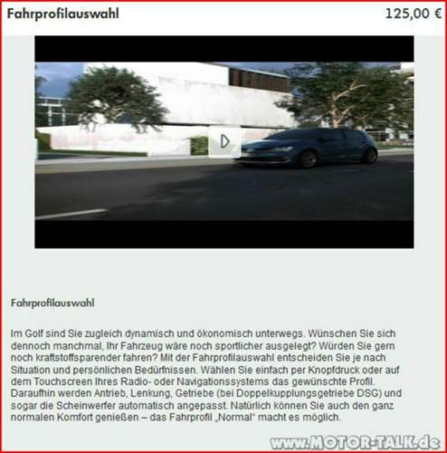 Fahrprofilschalter