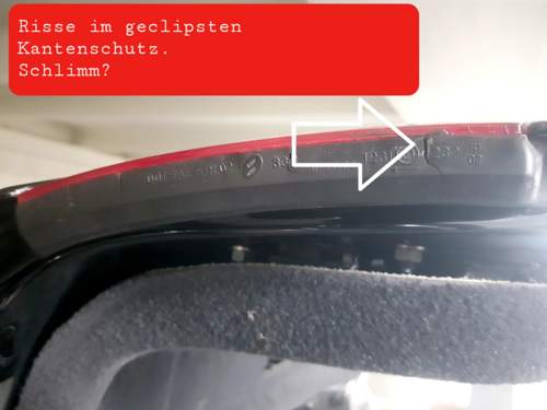 Risse im Kantenschutz