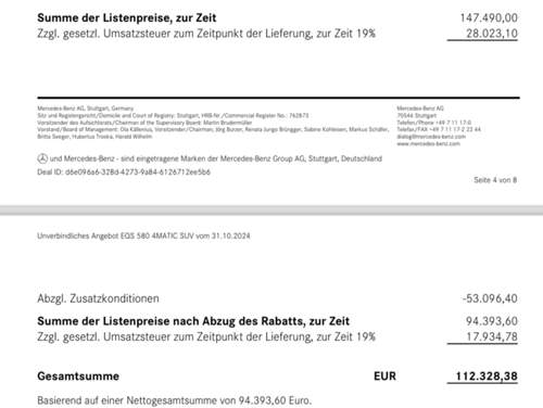 Angebot EQS SUV