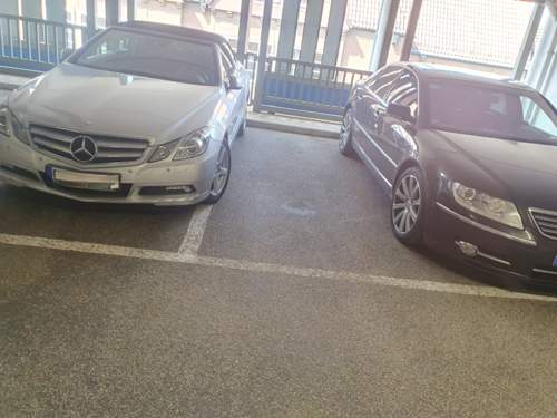 Parken auf Linie