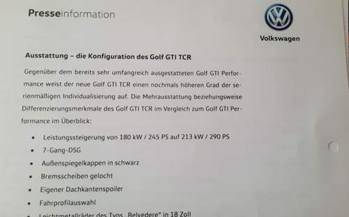 Presseinformation TCR